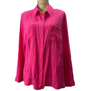 Choices Pink Button Down Shirt